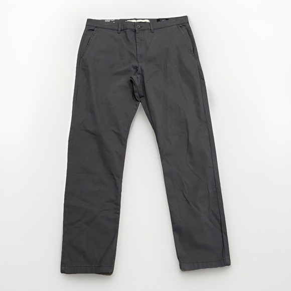 Banana Republic Men Lived-In Chino Pants Slim Fit Charcoal Gray 36x32 NWOT